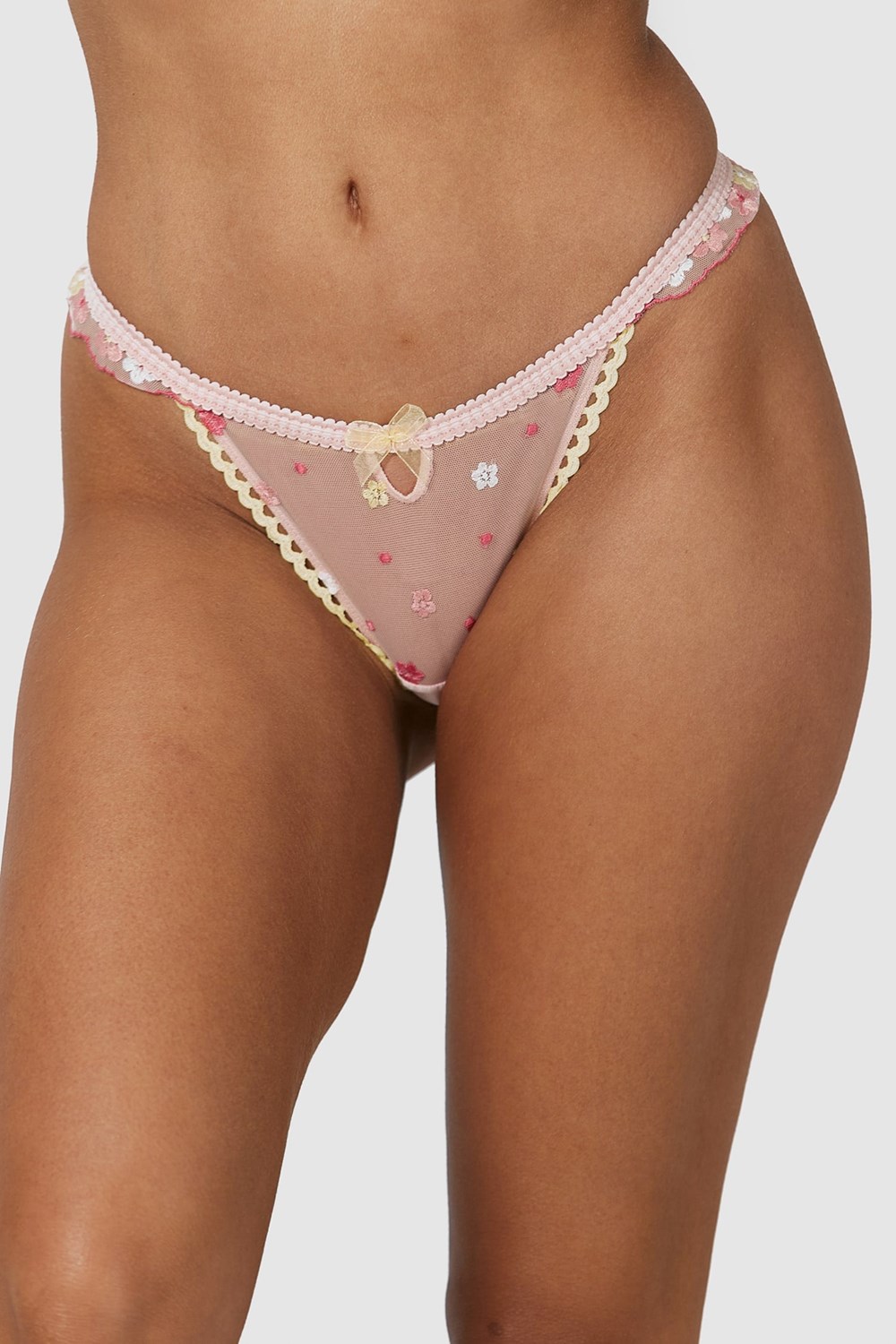 Lounge Underwear Fleur String Rosa | YUGV-72498