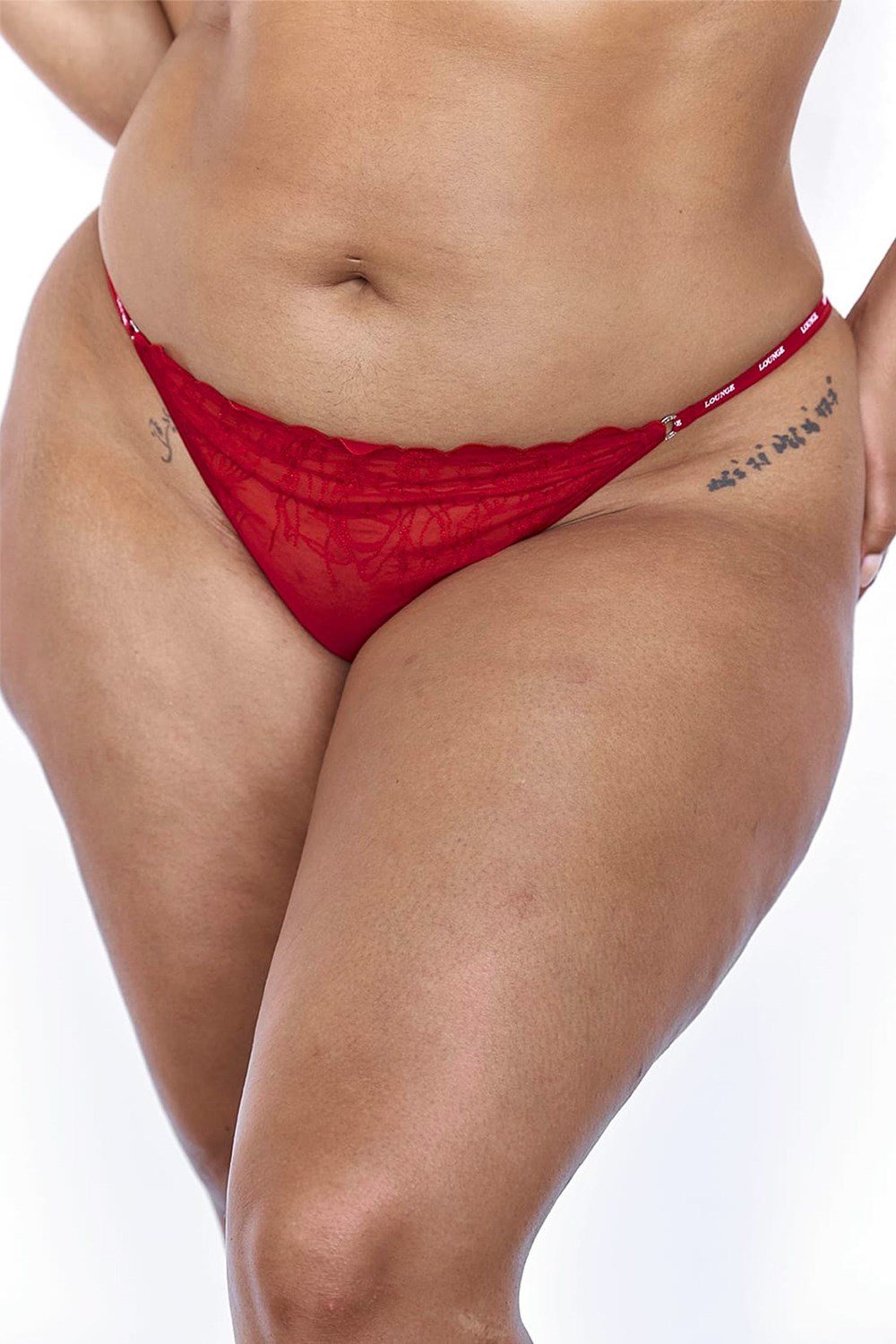 Lounge Underwear Illustration String Vinröda | YKUH-17305