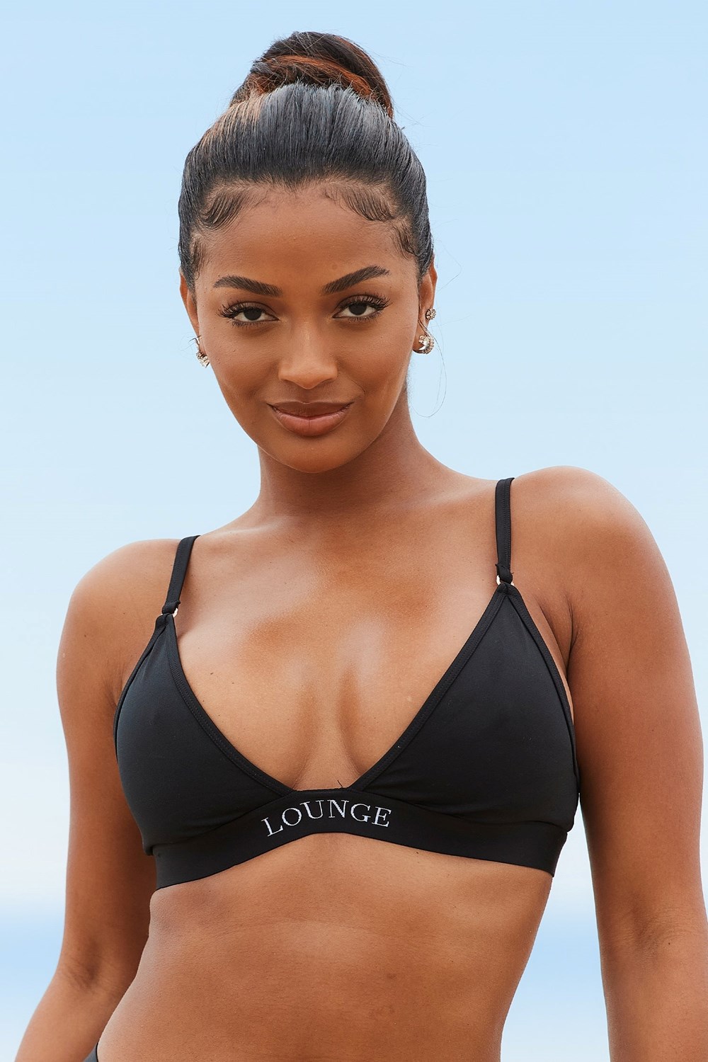 Lounge Underwear Miami Triangle Bikini Set Svarta | PNXI-58196