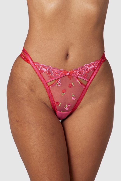 Lounge Underwear Blush Embroidered Briefs Rosa | FOKA-57621
