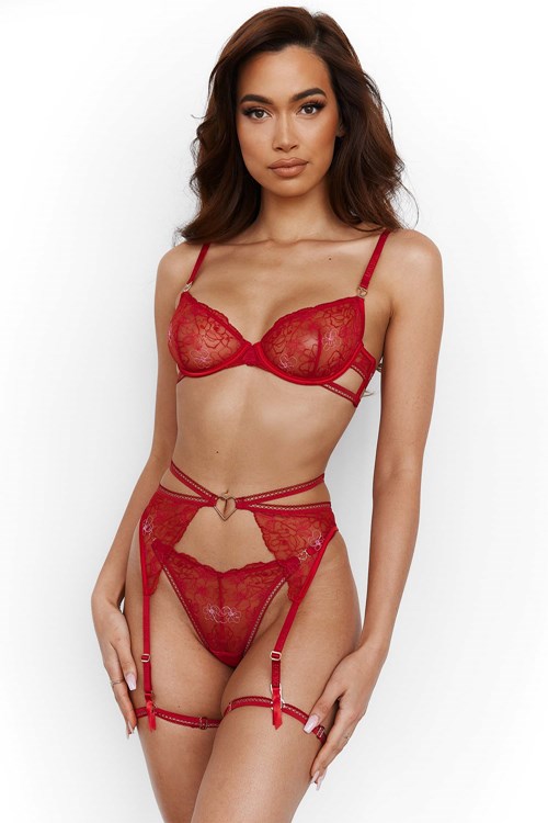 Lounge Underwear Gabriella Intimates Set Vinröda | YHFS-30469