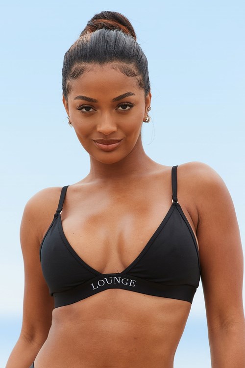 Lounge Underwear Miami Triangle Bikini Set Svarta | PNXI-58196