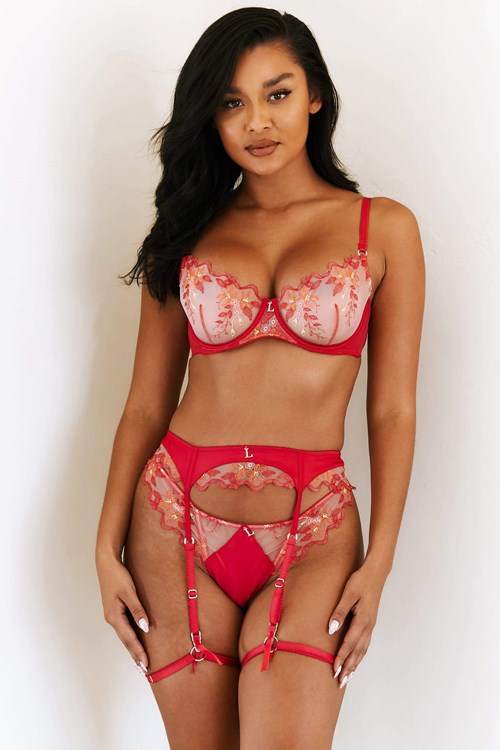 Lounge Underwear Peyton Intimates Set Cherry | QYHF-24901