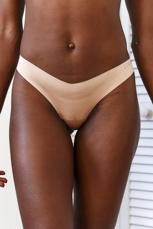 Lounge Underwear Seamless Mesh Cheeky Briefs Sand | LEFJ-32460