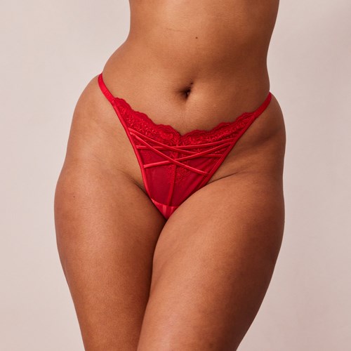 Lounge Underwear Seduce String Vinröda | KTRA-46271