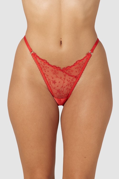 Lounge Underwear Slinky Open Back Briefs Röda | DUYC-89452