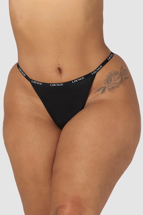 Lounge Underwear Smooth String Svarta | BMDG-53102